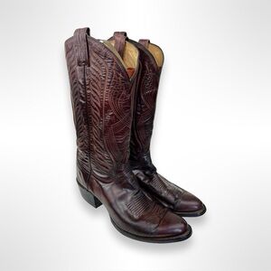 TONY LAMA vintage 80s oxblood western boots
